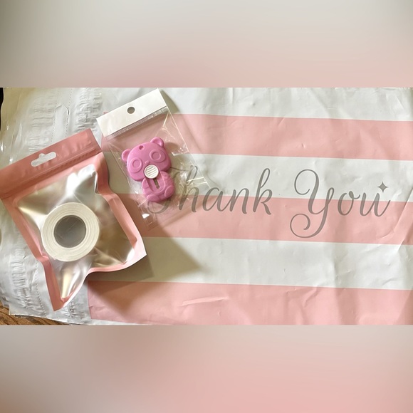 24 10”x13” Poly Mailer Bags 500 Roll of Thank You Stickers & 1 Bear Mini Cutter - Picture 1 of 4